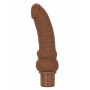 Brown curved vibrator Rechargeable Stud Curvy