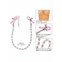 Pink Nipple Squeeze Crystal Chain Nipple Clamps