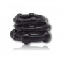 Set of phallic rings 3 pcs black Godo d+