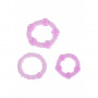 Set of phallic rings 3 pcs pink Godo d+