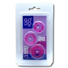 Set anelli fallici 3 pz rosa Godo d+