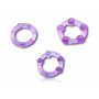 Set of phallic rings 3 pcs purple Godo d+