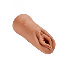 Vagina Masturbator Anus Personal Double Ended Beaded Stroker - Tan