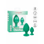 Plug anale verde 2 pz Cheeky Buttplug