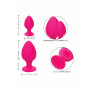 Pink Anal Plug 2pcs Cheeky Buttplug