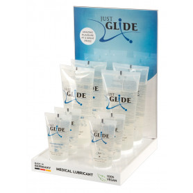 Lubrificante set 8 pz + espositore Waterbased Display Just Glide