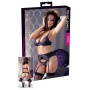 3-piece women's underwear with thong garters and bra