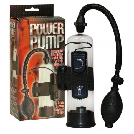 Penis pump power pump with vibration