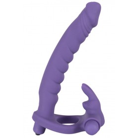 Vibrating Phallus Wearable Strap Onwith Vibrating Phallic Ring DOUBLE DELIGHT