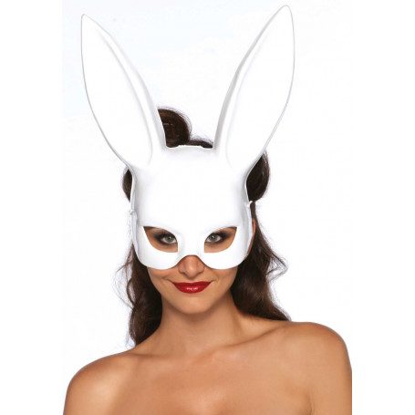 White Bonage Mask Masquerade Rabbit Mask