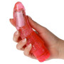 G-spot vibrator stimulating jammy Jelly glitter trendy pink