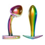 Kit Dilatatore anale con pietra Metal Butt Plug Set in Rainbow Colours