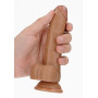 Fallo realistico caramello Dildo with Balls and Suction Cup - 6''/ 15,5 cm