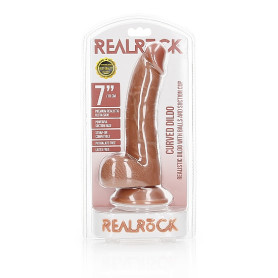 Make it realistic caramel Dildo with Balls and Suction Cup - 7''/ 18 cm