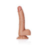 Make it realistic caramel Dildo with Balls and Suction Cup - 7''/ 18 cm