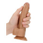 Fallo realistico caramello Dildo with Balls and Suction Cup - 7''/ 18 cm