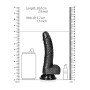 Black Realistic Dildo with Balls and Suction Cup - 7''/ 18 cm