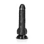 Black Realistic Dildo with Balls and Suction Cup - 7''/ 18 cm