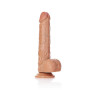 Make it realistic with caramel suction cup Dildo with Balls and Suction Cup - 7''/ 18 cm