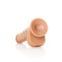 Make it realistic with caramel suction cup Dildo with Balls and Suction Cup - 7''/ 18 cm