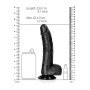 Black Realistic Dildo with Balls and Suction Cup - 8''/ 20,5 cm