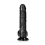 Black Realistic Dildo with Balls and Suction Cup - 8''/ 20,5 cm