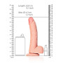 Make it realistic light meat Dildo with Balls and Suction Cup - 8''/ 20,5 cm