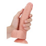 Make it realistic light meat Dildo with Balls and Suction Cup - 8''/ 20,5 cm