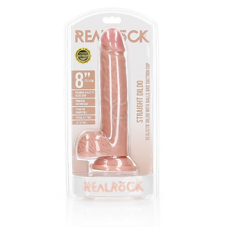 Realistic Dildo with Balls and Suction Cup - 8''/ 20,5 cm