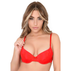 Bra Push Up bra with racerback red