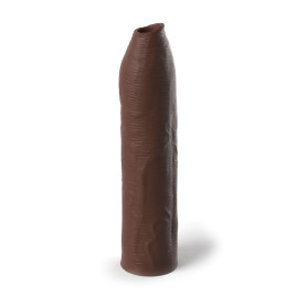 Phallic Sheath Extension Sleeve Uncut 7 Inch brown