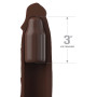 Phallic Sheath Sleeve 9 Inch + 3 Inch Plug brown