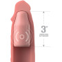 Vibrating Phallic Sheath Sleeve 9 In + 3 In Plug Remote