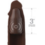 Brown vibrating phallic sheath Sleeve 9 In + 3 In Plug Remote