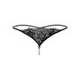 Underwear thong with pearls and lace Pearl beaded g-string