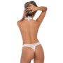 White collared thong Tuxedo Panty