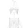 Complete thong bra underwear garters Bra & Garter Panty Set