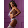 Complete thong bra underwear garters Bra & Garter Panty Set