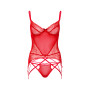 Corsetto con perizoma e reggicalze Lace and Mesh Cami Set