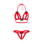 Completo intimo reggiseno perizoma Peek-a-boo Ruffle Bra & Panty