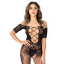 Erotic Horse Jumpsuit Open Off the Shoulder Bodystocking