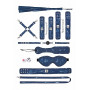 Kit sadomaso Denim Bondage Set Tough Denim Style Blue