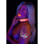 Collare con guinzaglio Glow in the dark Collar and Chain Leash