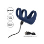 Rechargeable Triple Cock Cage Vibrating Phallic Ring