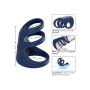Rechargeable Triple Cock Cage Vibrating Phallic Ring