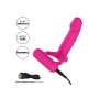 Wearable Vibrator Stimulates Clittoris with Double Diver Phallic Ring