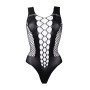 Women's Body Contrast Fence Net Teddy