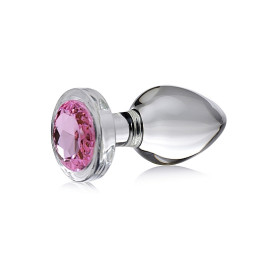 Plug anale Pink Gem Glass Anal Plug Large