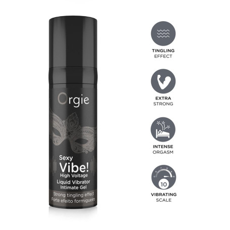 LUBRICATING STIMULATING GEL SEXY VIBE HIGH VOLTAGE saves condom orgie