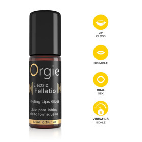 ORAL LUBRICANT SEXY LIP STIMULATING GLOSS orgie VIBE ELECTRIC FELLATIO